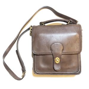 brown leather Vintage Coach Crossbody bag